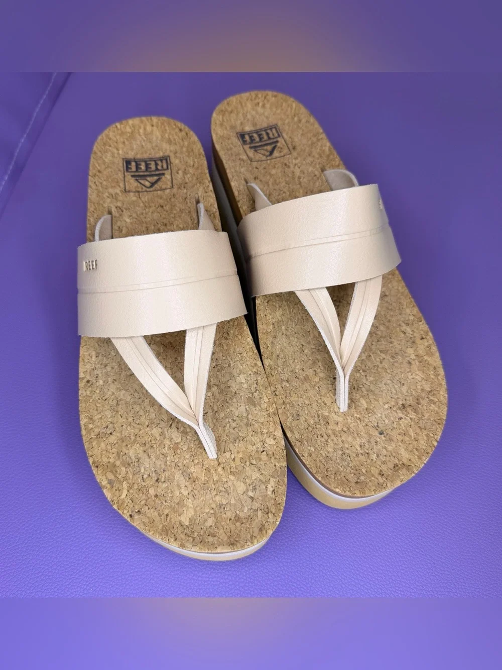 REEF Women's Vista Higher Savanah Platform Sandals Seashell Size 8